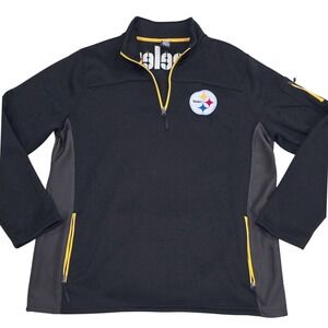 Pittsburgh Steelers NFL Team Apparel Heavyweight 1/4 Zip Pullover Mens XL